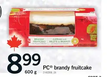 Fortinos PC BRANDY FRUITCAKE, 600 G offer