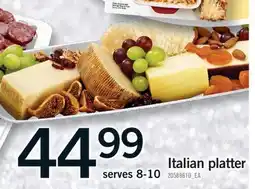 Fortinos Italian platter offer