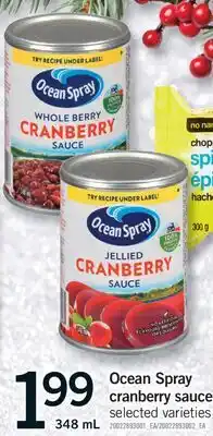 Fortinos OCEAN SPRAY CRANBERRY SAUCE, 348 ML offer