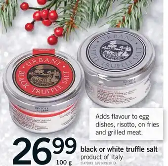 Fortinos BLACK OR WHITE TRUFFLE SALT, 100 G offer