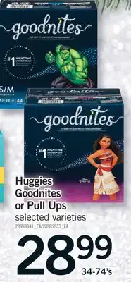 Fortinos HUGGIES GOODNITES OR PULL UPS, 34-74'S offer