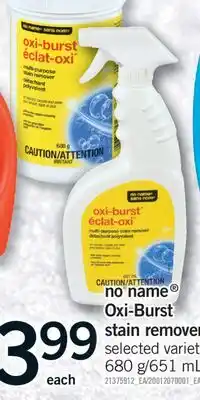 Fortinos NO NAME OXI-BURST STAIN REMOVER, 680 G/651 ML offer