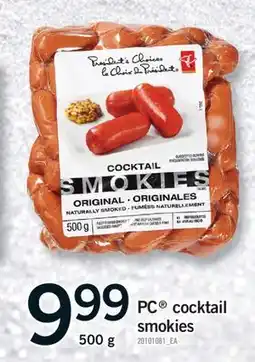 Fortinos PC COCKTAIL SMOKIES, 500 G offer