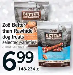 Fortinos ZOË BETTER THAN RAWHIDE DOG TREATS, 148-234 G offer