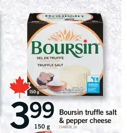 Fortinos BOURSIN TRUFFLE SALT & PEPPER CHEESE, 150G offer