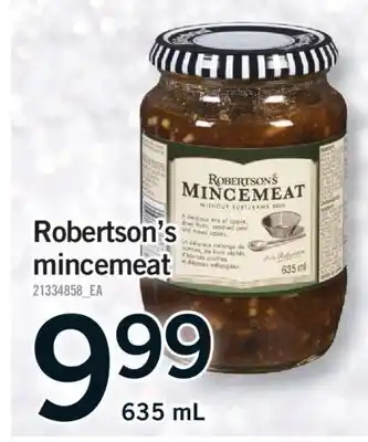 Fortinos ROBERTSON'S MINCEMEAT, 635 mL offer