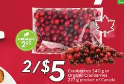 Sobeys Cranberries offer