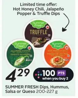 Sobeys SUMMER FRESH Dips, Hummus, Salsa or Queso offer
