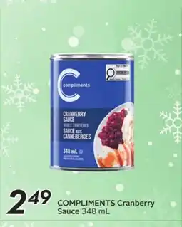 Sobeys COMPLIMENTS Cranberry Sauce offer
