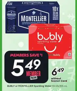 Sobeys BUBLY or MONTELLIER Sparkling Water offer