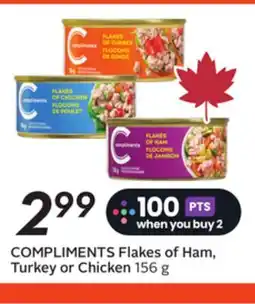 Sobeys COMPLIMENTS Flakes of Ham, Turkey or Chicken offer