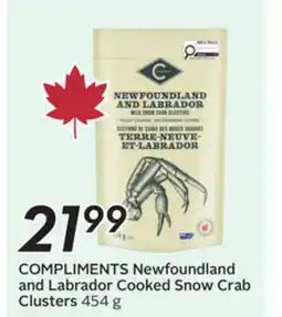 Sobeys COMPLIMENTS Newfoundland and Labrador Cooked Snow Crab Clusters offer