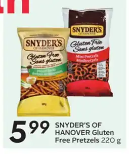 Sobeys SNYDER'S OF HANOVER Gluten Free Pretzels offer