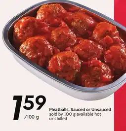 Sobeys Meatballs, Sauced or Unsauced offer