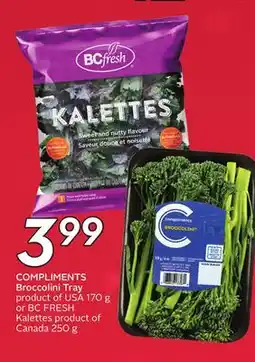 Sobeys COMPLIMENTS Broccolini Tray offer