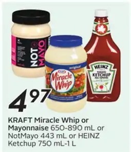 Sobeys KRAFT Miracle Whip or Mayonnaise offer
