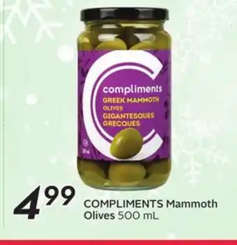 Sobeys COMPLIMENTS Mammoth Olives offer