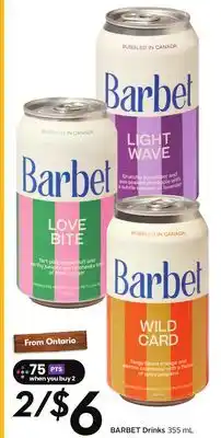 Sobeys BARBET Drinks offer