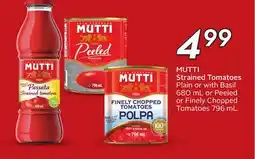 Sobeys MUTTI Strained Tomatoes offer