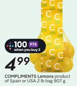 Sobeys COMPLIMENTS Lemons offer