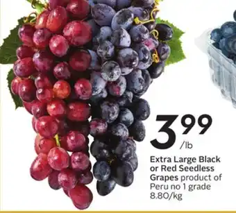 Sobeys Extra Large Black or Red Seedless Grapes offer