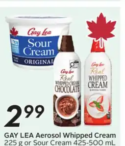 Sobeys GAY LEA Aerosol Whipped Cream offer