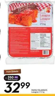 Sobeys MAMA YOLANDA'S Lasagna offer