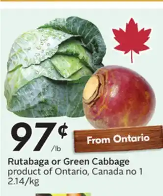 Sobeys Rutabaga or Green Cabbage offer