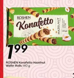 Sobeys ROSHEN Konafetto Hazelnut Wafer Rolls offer
