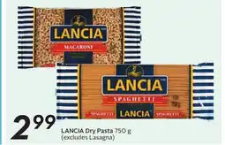 Sobeys LANCIA Dry Pasta offer