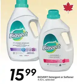 Sobeys BIOVERT Detergent or Softener 15 offer