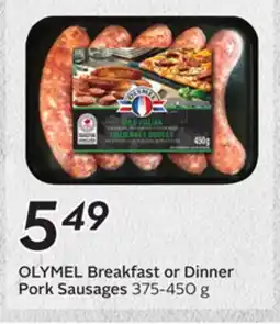 Sobeys OLYMEL Breakfast or Dinner Pork Sausages offer
