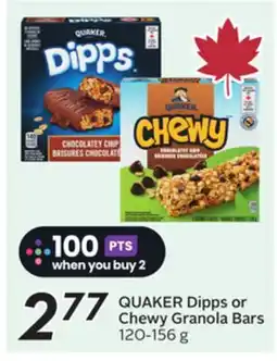 Sobeys QUAKER Dipps or Chewy Granola Bars offer