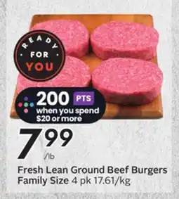 Sobeys Fresh Lean Ground Beef Burgers offer