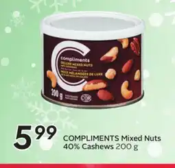 Sobeys COMPLIMENTS Mixed Nuts 40% Cashews offer
