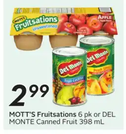 Sobeys MOTT'S Fruitsations offer