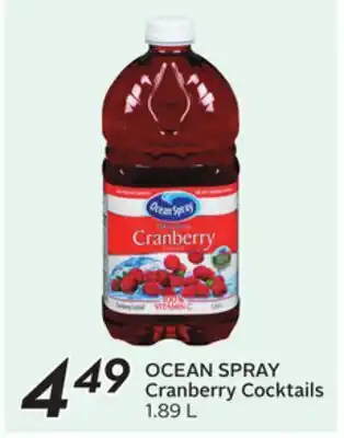 Sobeys OCEAN SPRAY Cranberry Cocktails offer