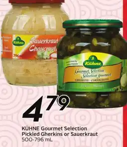 Sobeys KÜHNE Gourmet Selection Pickled Gherkins or Sauerkraut offer