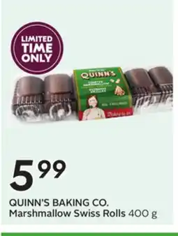 Sobeys QUINN'S BAKING CO. Marshmallow Swiss Rolls offer