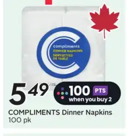 Sobeys COMPLIMENTS Dinner Napkins offer