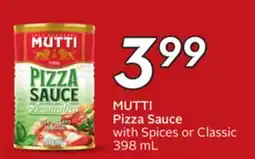 Sobeys MUTTI Pizza Sauce offer