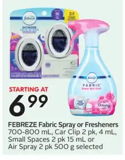 Sobeys FEBREZE Fabric Spray or Fresheners offer