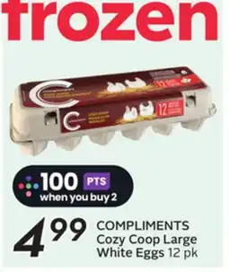 Sobeys COMPLIMENTS Cozy Coop Large White Eggs offer