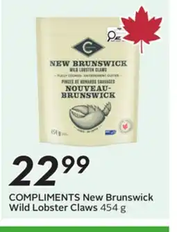 Sobeys COMPLIMENTS New Brunswick Wild Lobster Claws offer