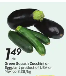 Sobeys Green Squash Zucchini or Eggplant offer
