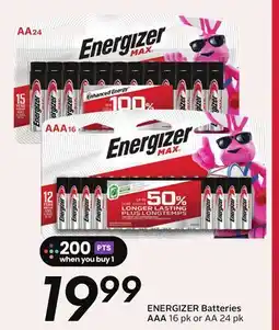 Sobeys ENERGIZER Batteries offer