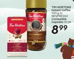 Sobeys TIM HORTONS Instant Coffee offer