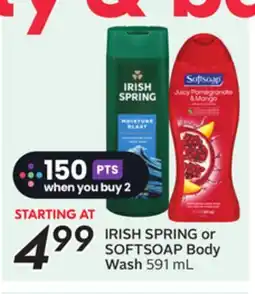 Sobeys IRISH SPRING or SOFTSOAP Body Wash offer