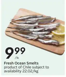 Sobeys Fresh Ocean Smelts offer