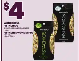Independent Grocer WONDERFUL PISTACHIOS, 225 G offer